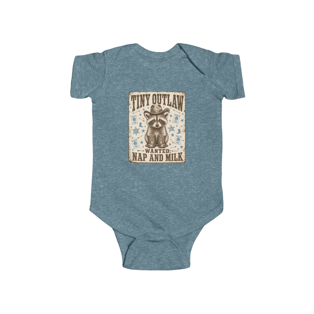 Baby Bodysuit - "Tiny Outlaw" Nap and Milk Vintage Western Infant Onesie