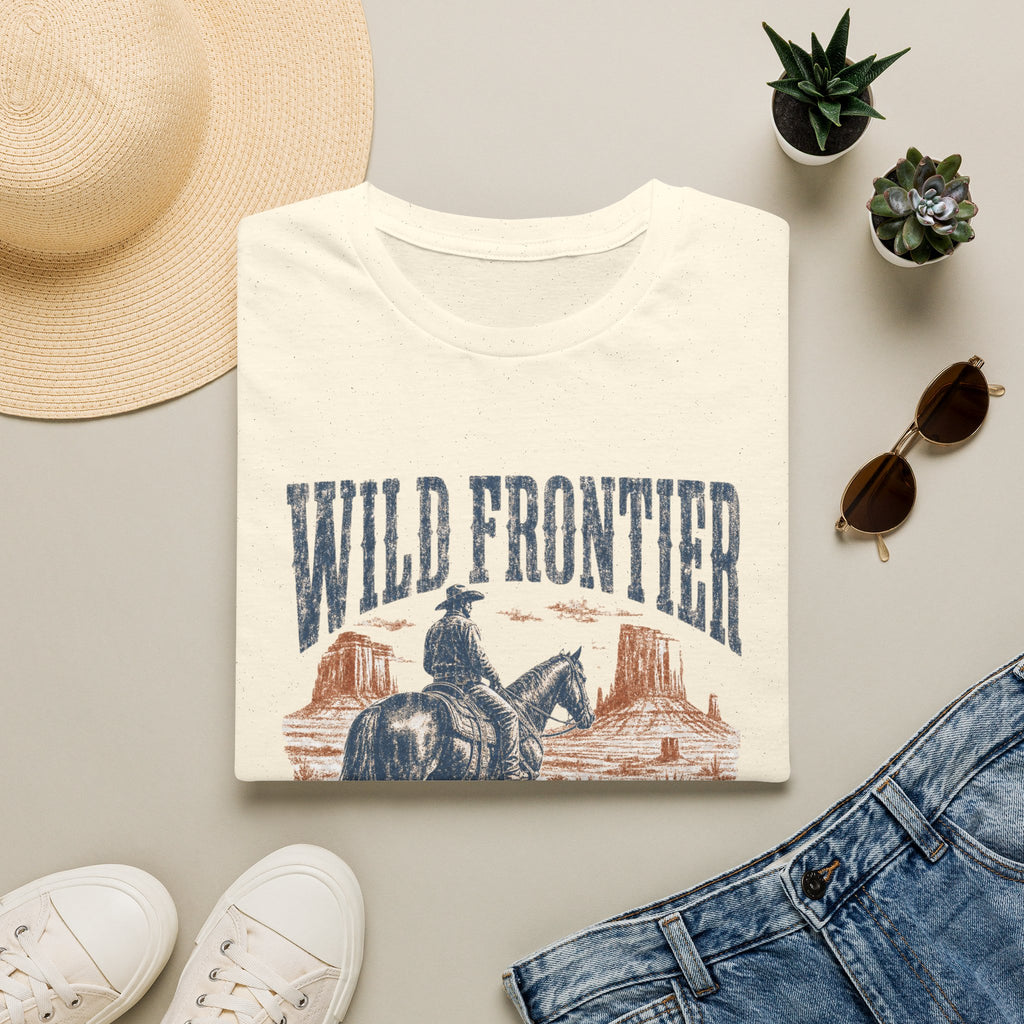 Wild Frontier Graphic T-Shirt — Cowboy Rodeo Vintage Western Tee