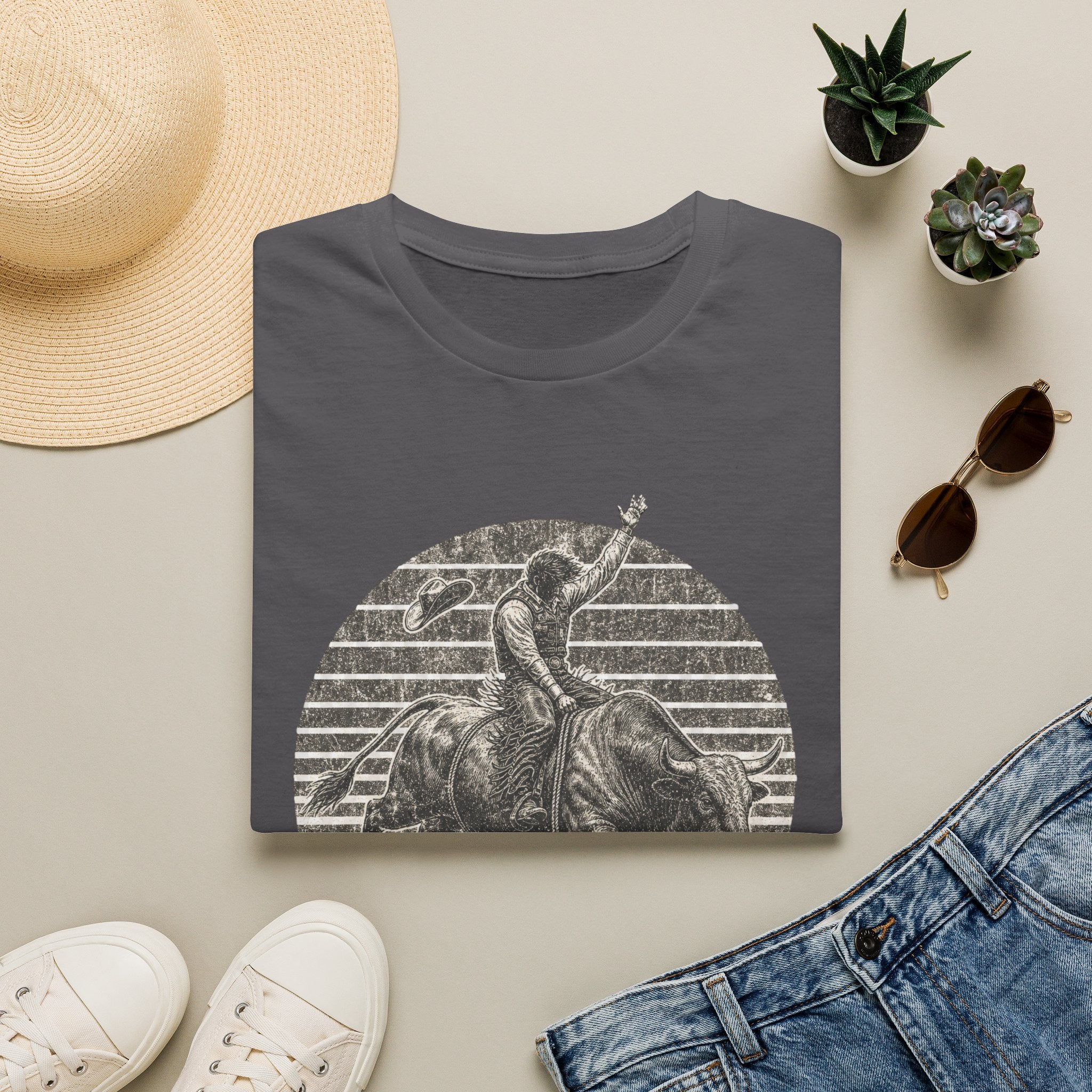 Bull Rider T-Shirt — Vintage Rodeo Western Graphic Tee