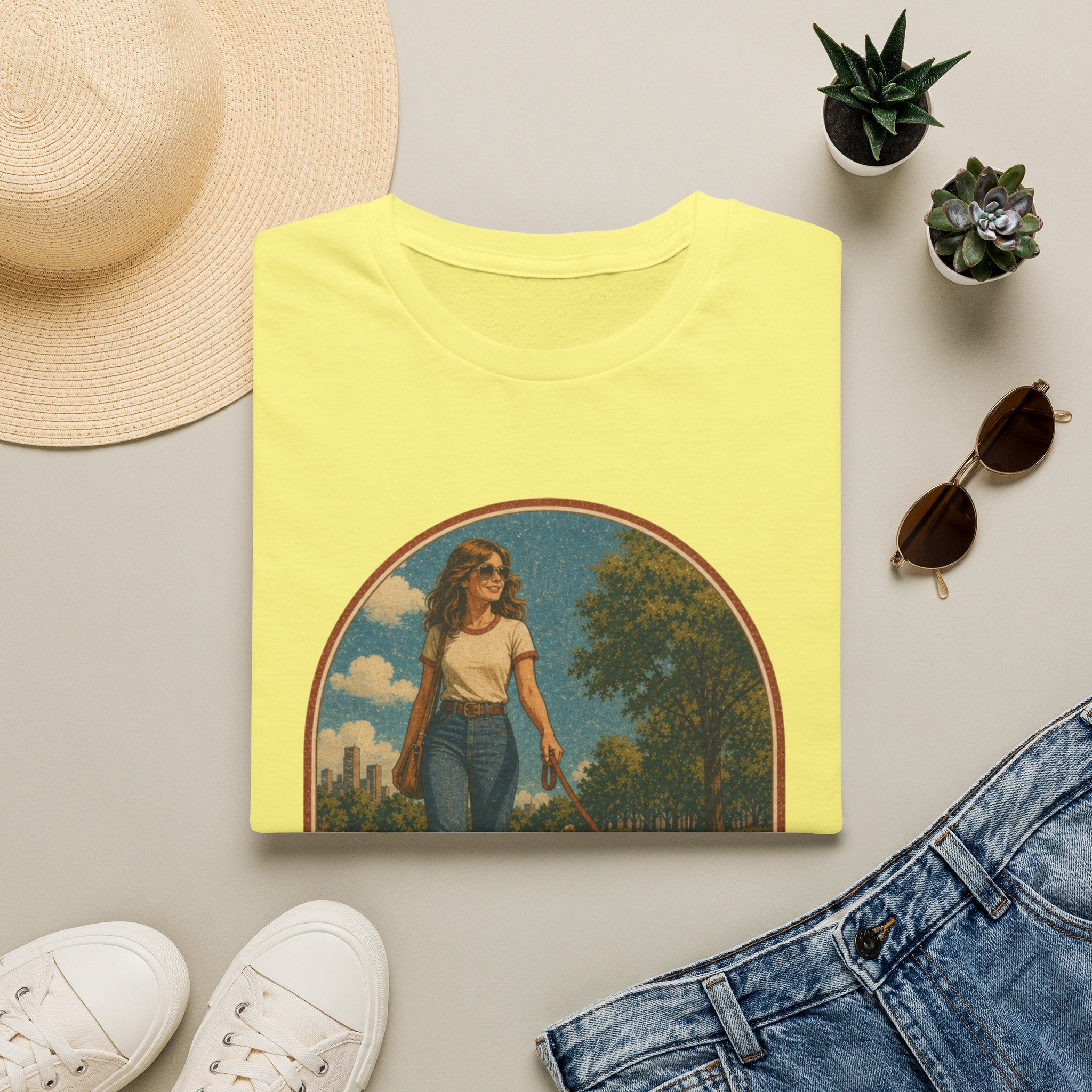Retro 'Cat Mom' T-Shirt — Vintage Woman & Cat Graphic