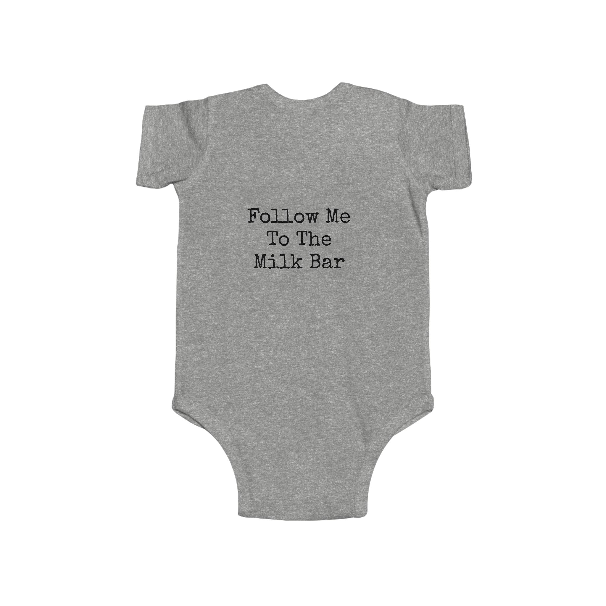 Infant Bodysuit – “Little Desert Wanderer” Front & “Follow Me To The Milk Bar” Back Baby Onesie (Cute Western Nursery Gift)