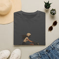 Motorcycle Rider Graphic T-Shirt — Woman on Vintage Bike Design