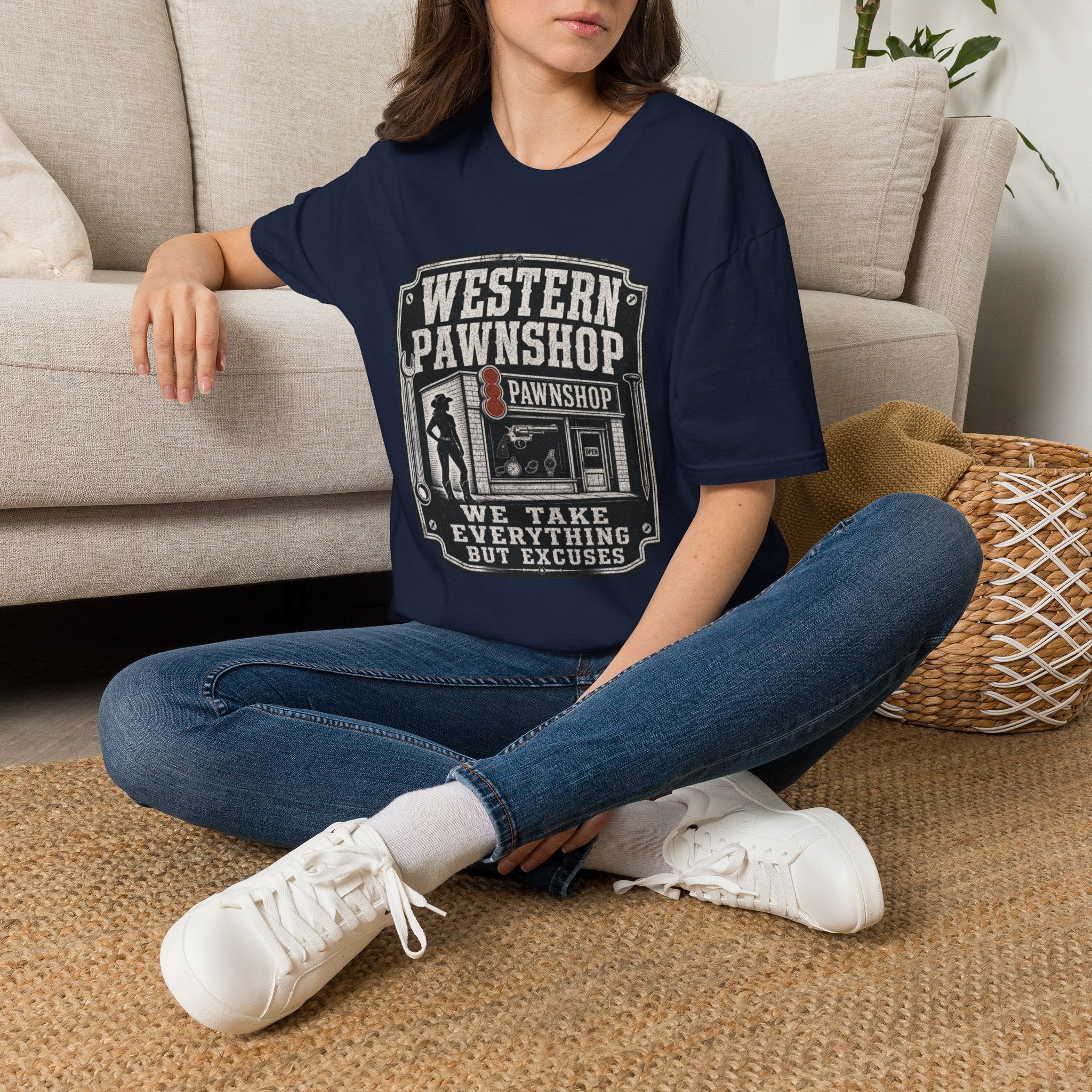 Western Pawnshop T-Shirt — Vintage Wild West Pawnshop Graphic Tee