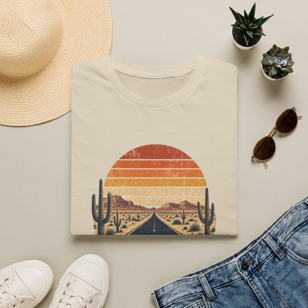 Road Trip T‑Shirt — 'Nowhere and Everywhere' Vintage Desert Sunset Tee