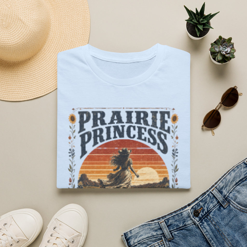 Prairie Princess T-Shirt — Vintage Sunset Cowgirl Tee