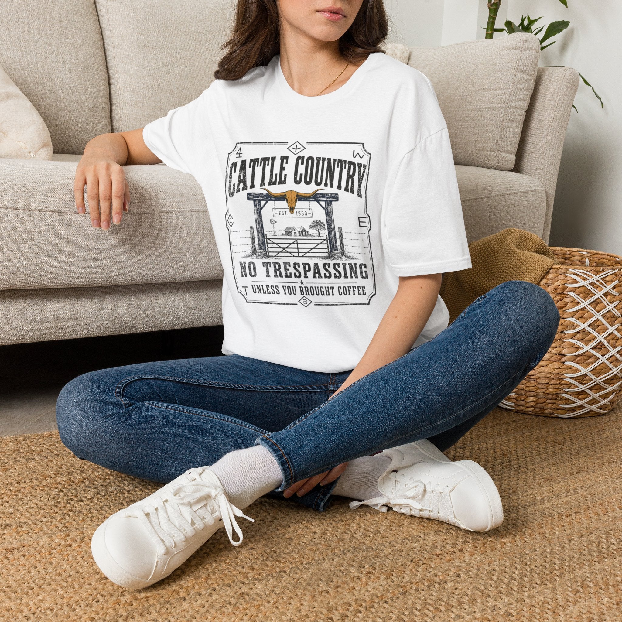 Cattle Country Graphic T-Shirt — 'No Trespassing' Ranch Western Tee