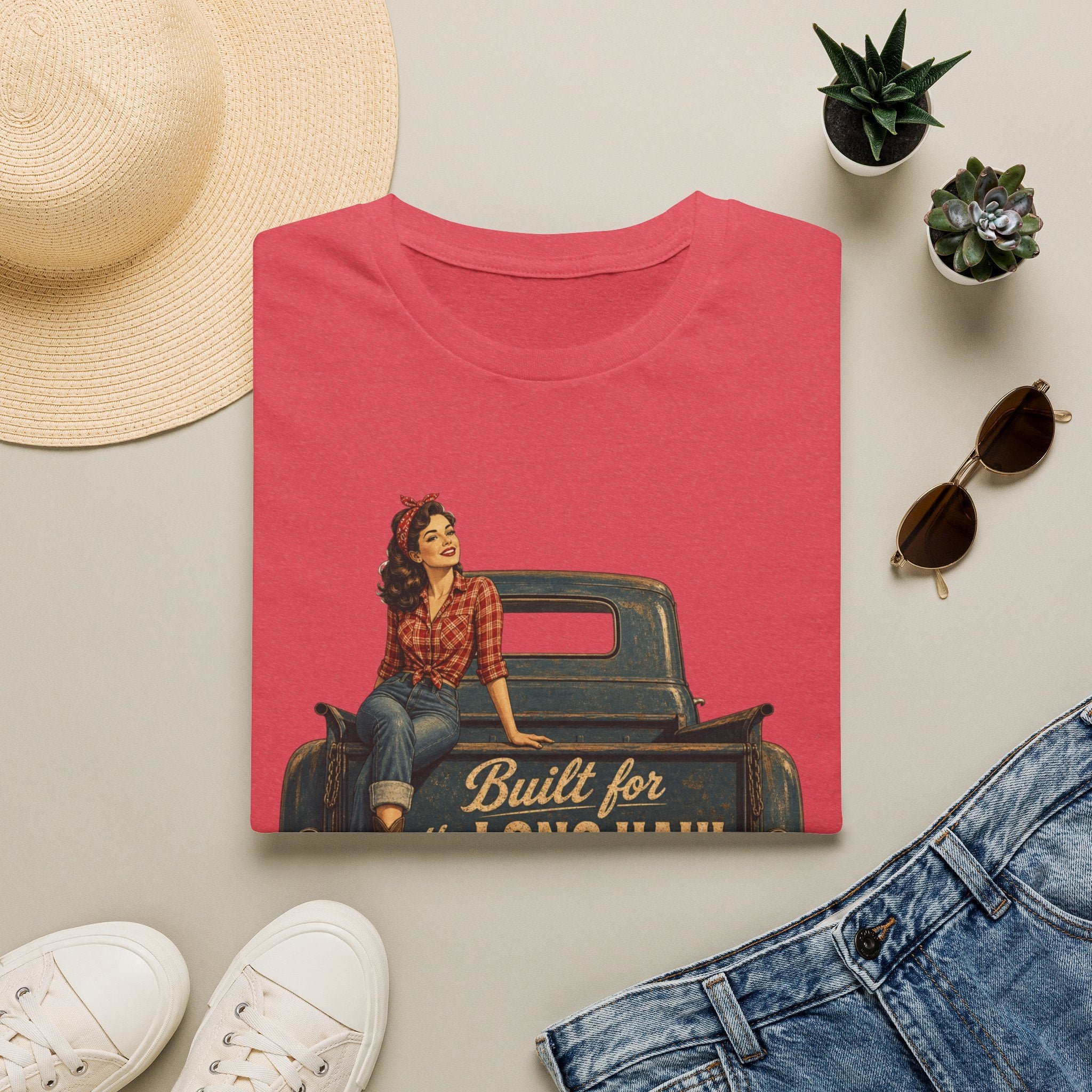 Built for the Long Haul T-Shirt — Vintage Truck & Rosie Roadtrip Tee