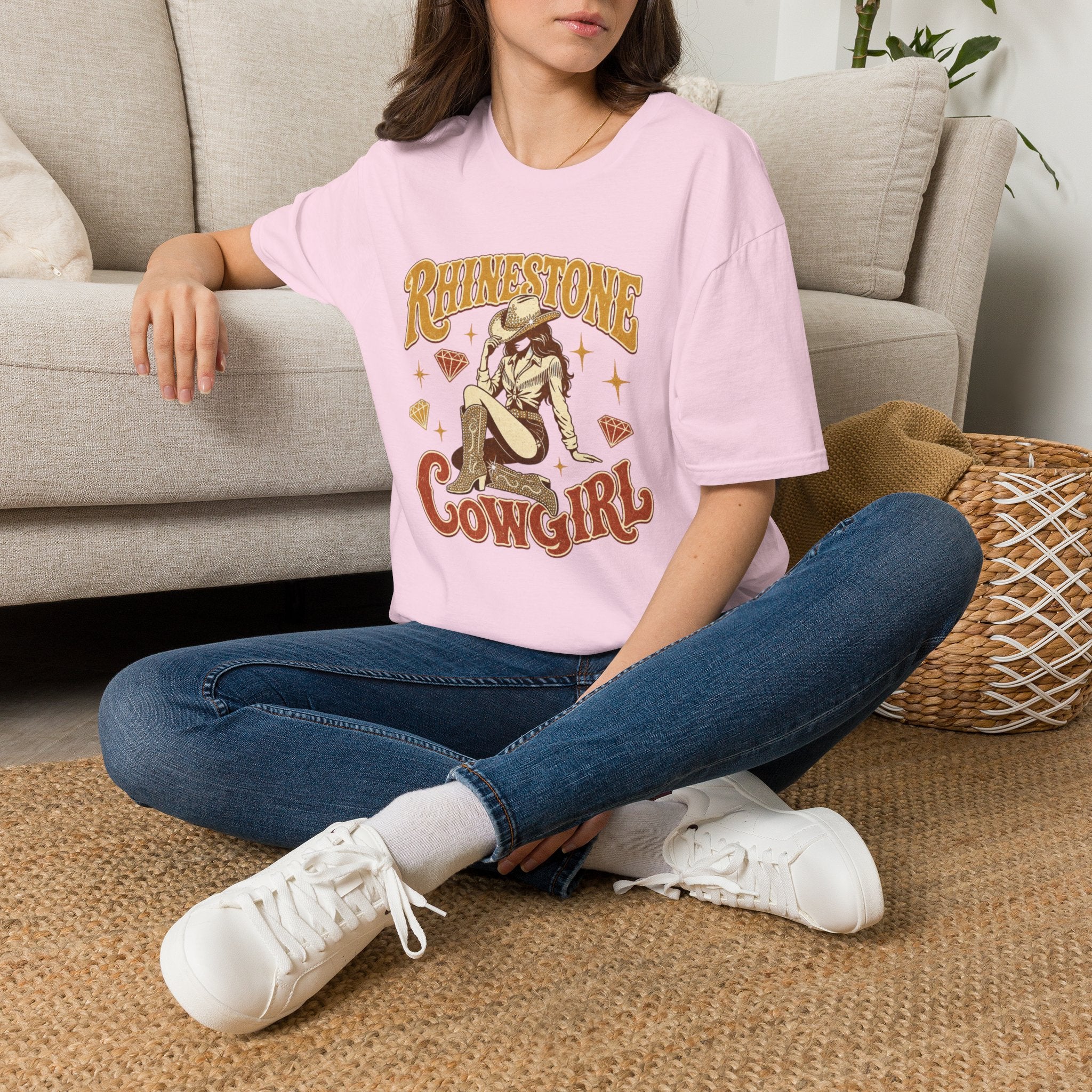 Rhinestone Cowgirl T-Shirt — Vintage Western Sparkle Tee