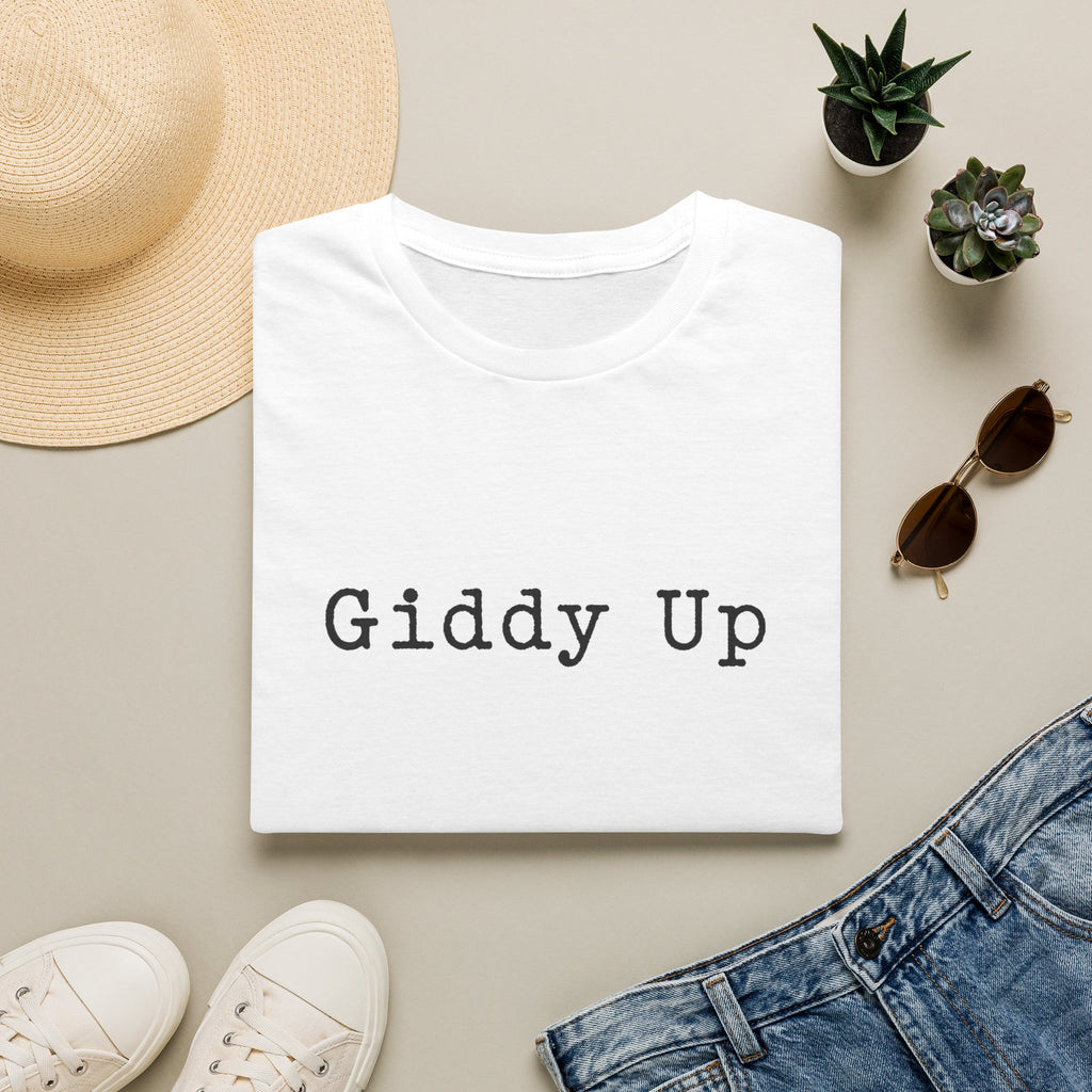 Giddy Up Graphic Tee — Western Phrase Casual T-Shirt