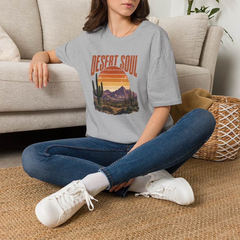 Desert Soul T‑Shirt — Vintage Sunset Cactus Tee