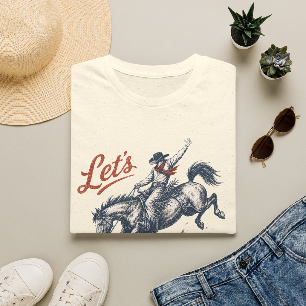 Let's Rodeo T‑Shirt — Vintage Bucking Bronco Western Graphic Tee
