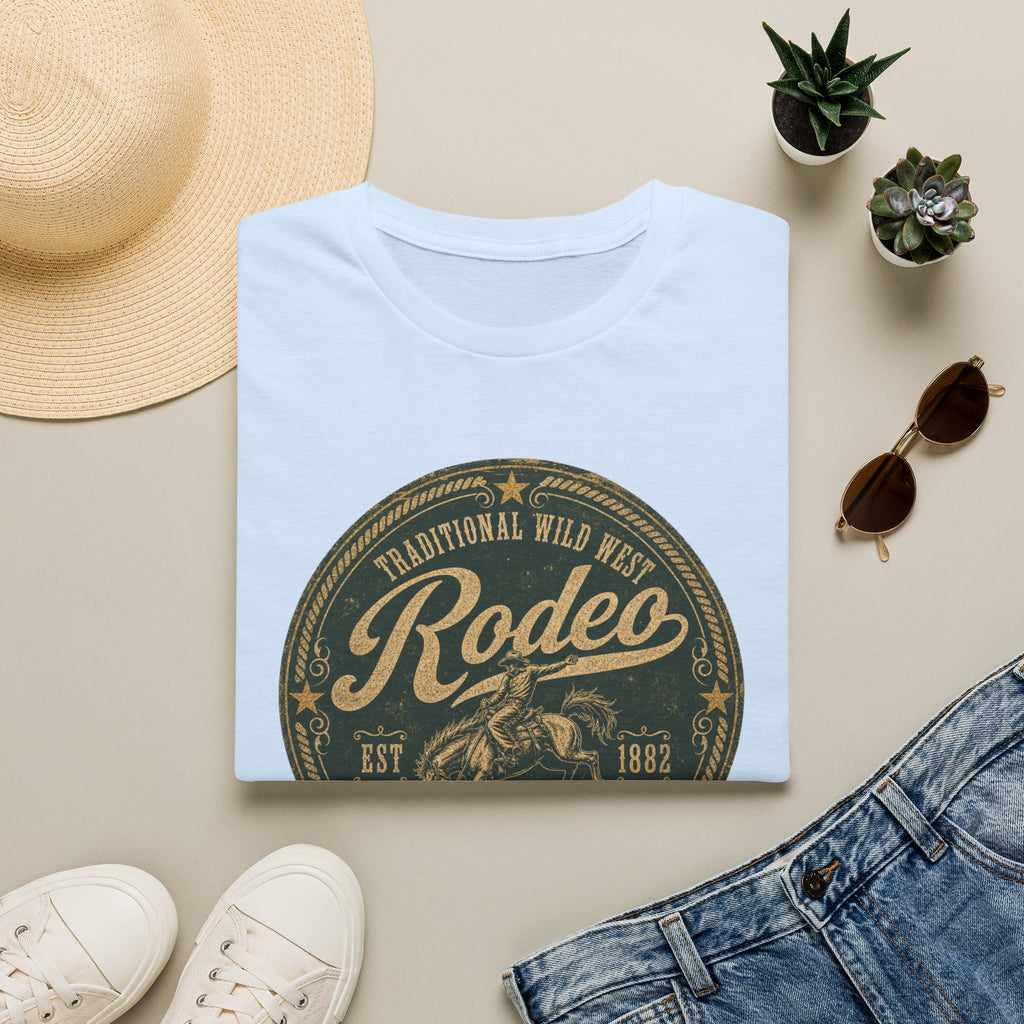 Rodeo Vintage Round Logo T-Shirt — Western Cowboy Graphic Tee