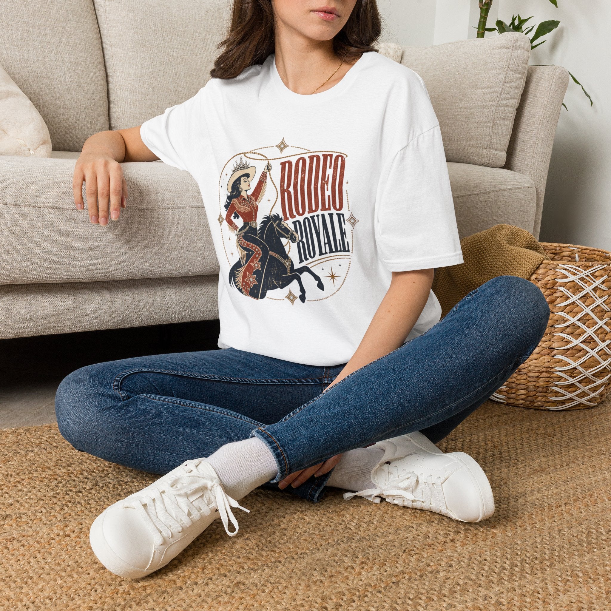 Rodeo Royale Graphic T-Shirt — Western Cowgirl Horse Logo
