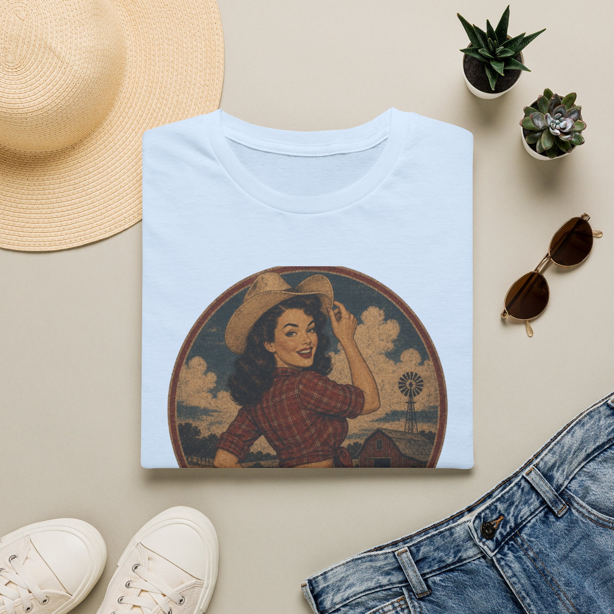 Country Girl T-Shirt — Vintage Cowgirl Graphic Tee