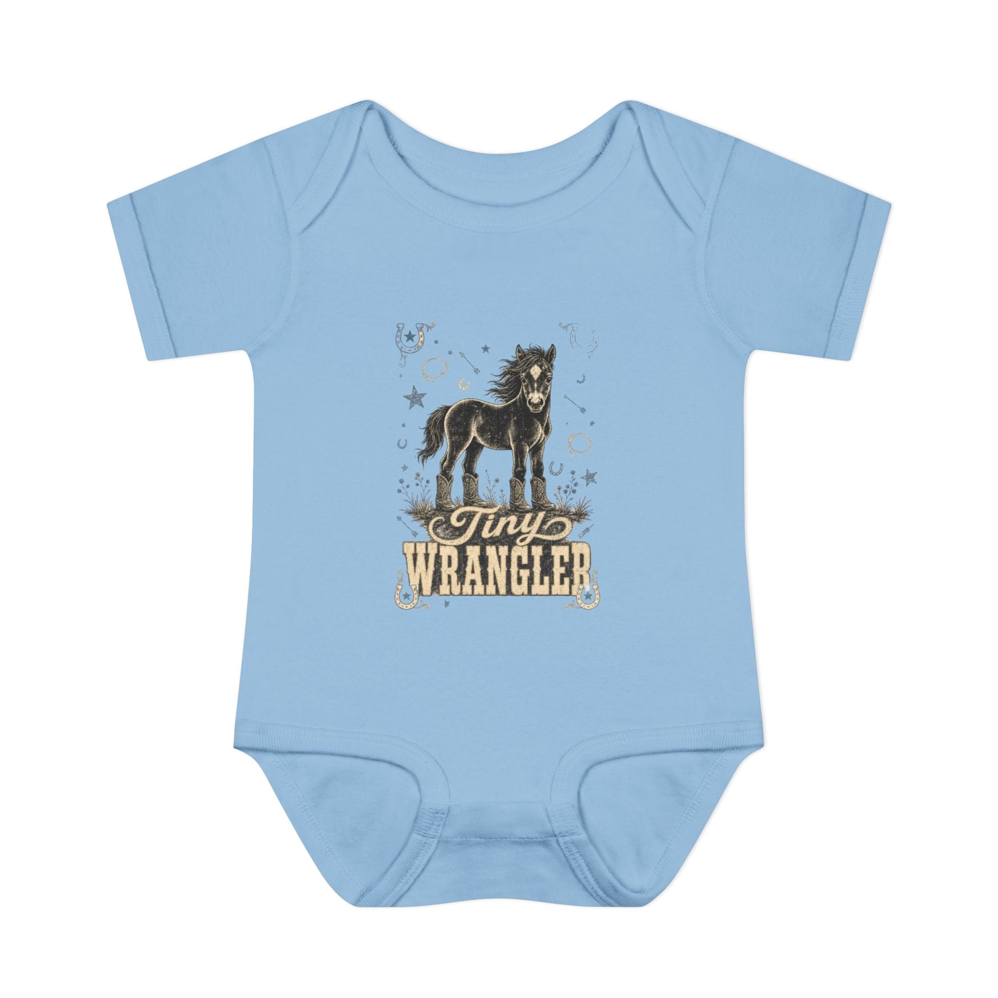 "Tiny Wrangler" Western Baby Onesie