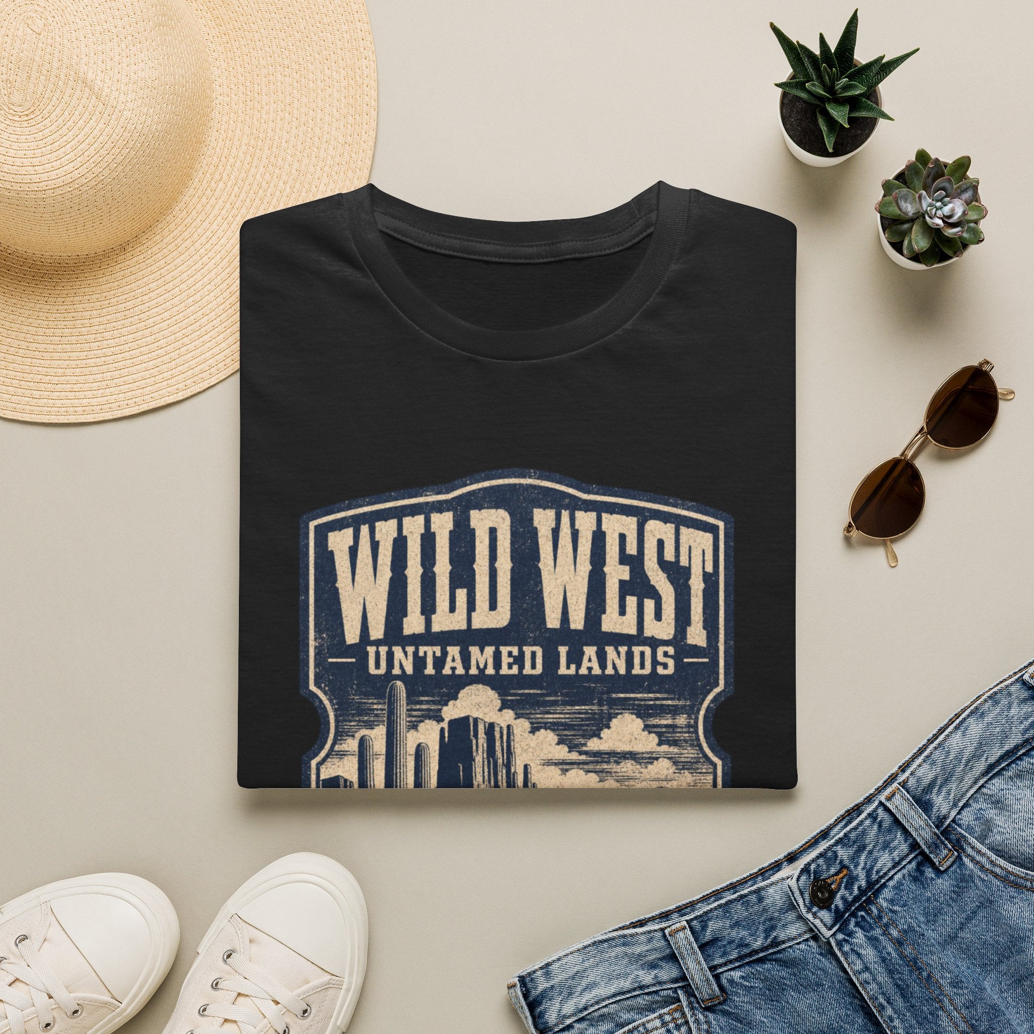 Wild West "Untamed Lands" T‑Shirt — Vintage Western Graphic Tee