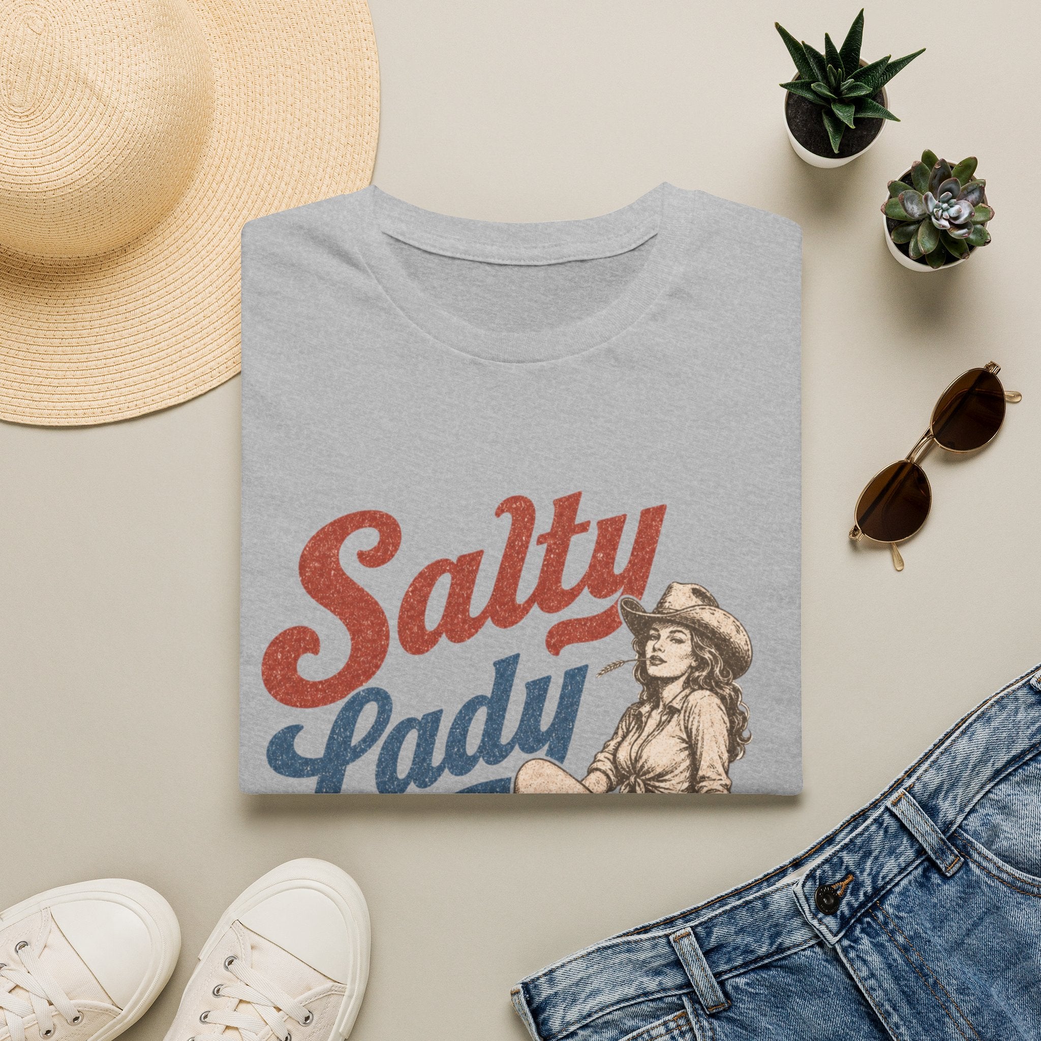 Salty Lady T-Shirt — Vintage Cowgirl Retro Graphic Tee
