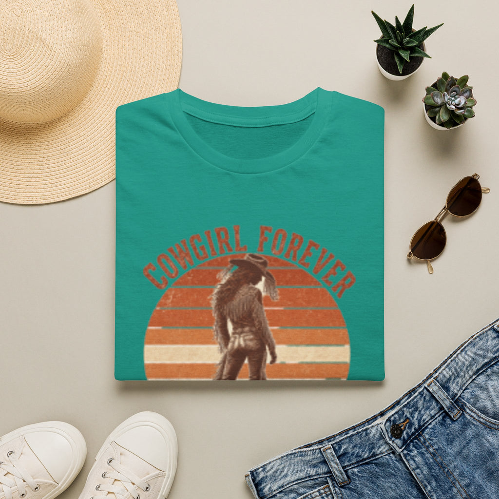 Cowgirl Forever T‑Shirt — Retro Sunset Western Graphic Tee