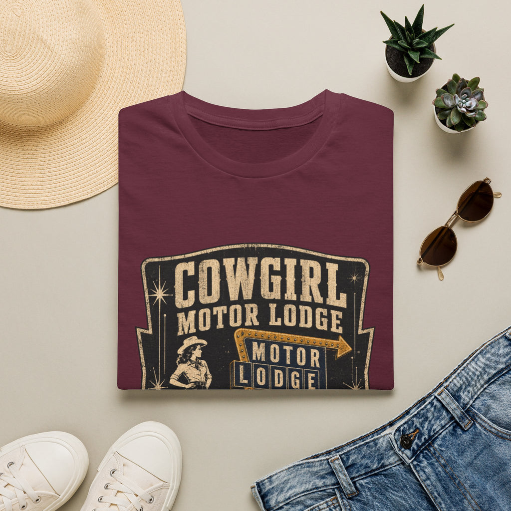 Cowgirl Motor Lodge Vintage Graphic T‑Shirt — Retro Western Travel Tee