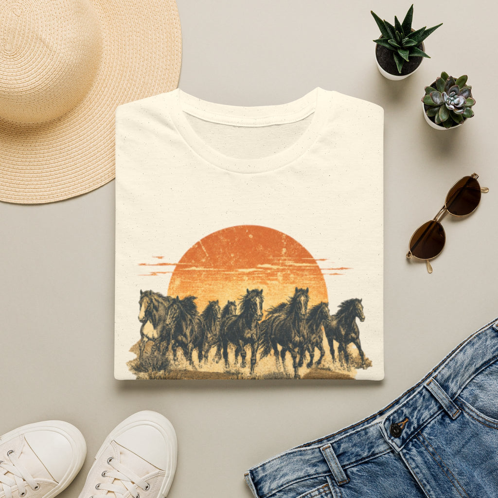 Sunset Mustang T-Shirt — Wild Horse Graphic Tee
