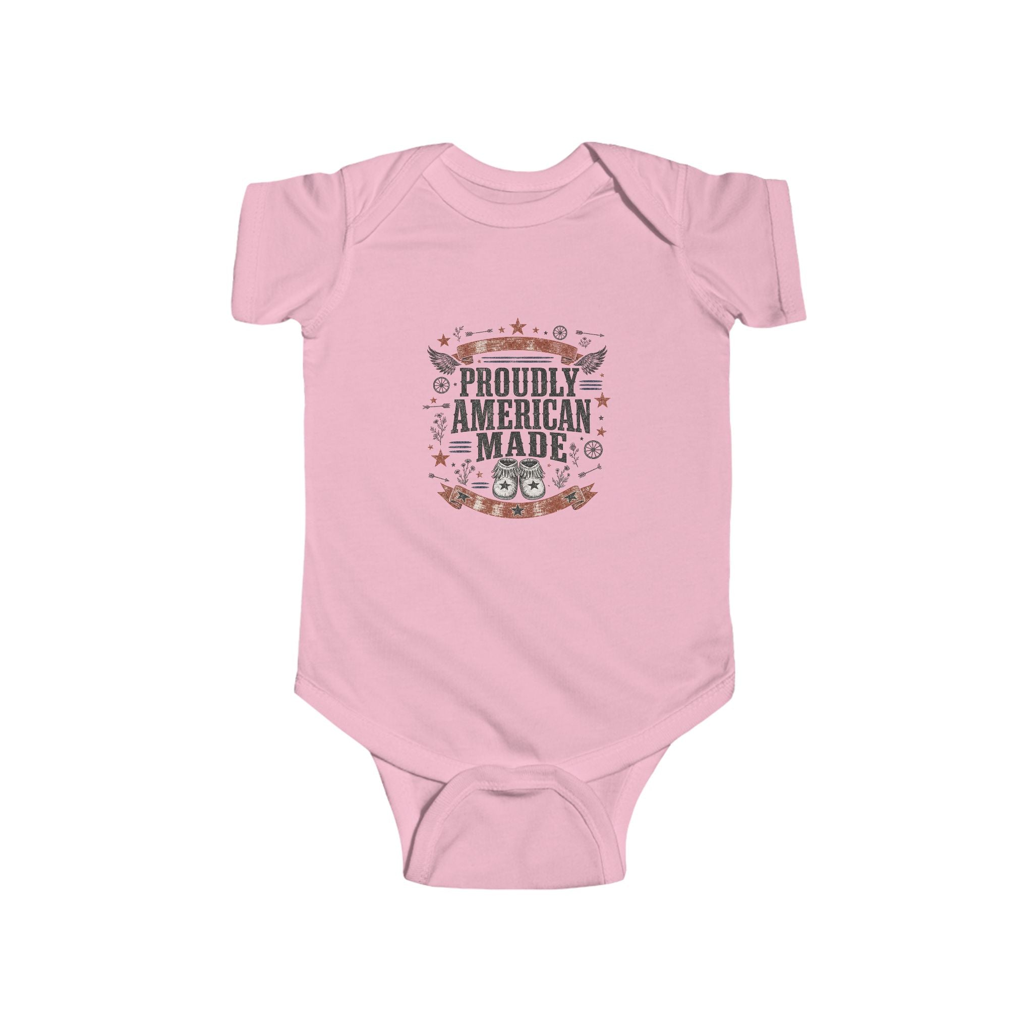 Proudly American Made Infant Bodysuit — Patriotic Baby Onesie