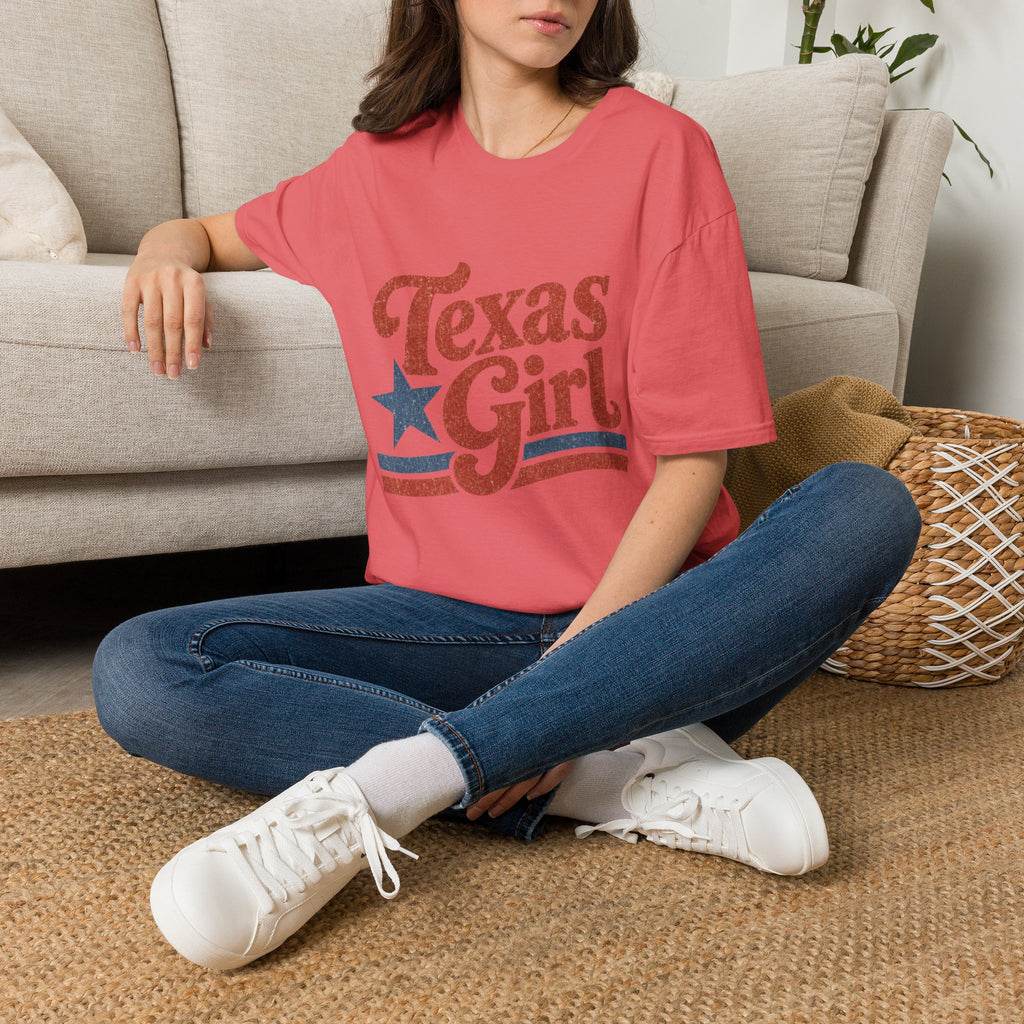 Texas Girl T-Shirt — Vintage Retro Lone Star Graphic Tee