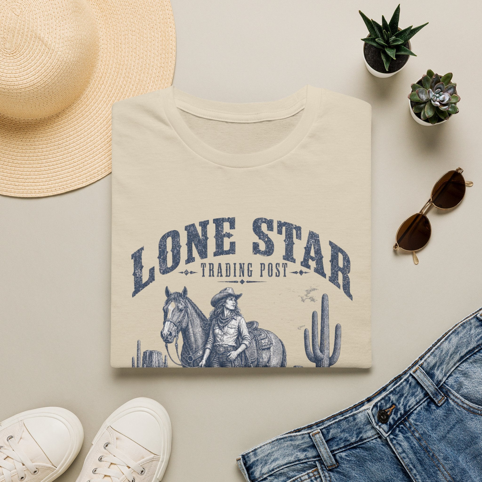 Lone Star Trading Post T-Shirt — Austin Texas Cowboy Graphic Tee