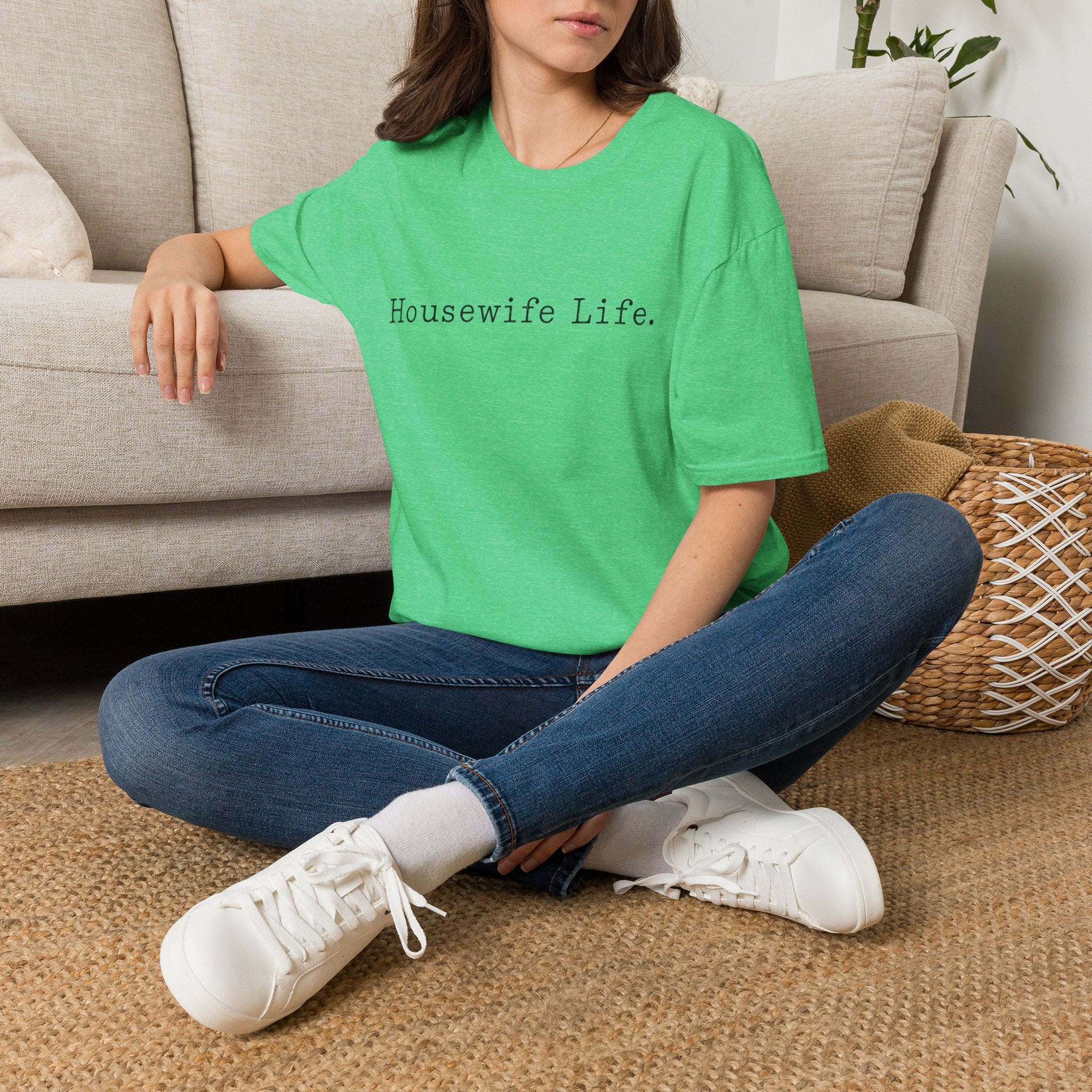 Housewife Life Tee — Minimalist 'Housewife Life.' Crewneck T-Shirt