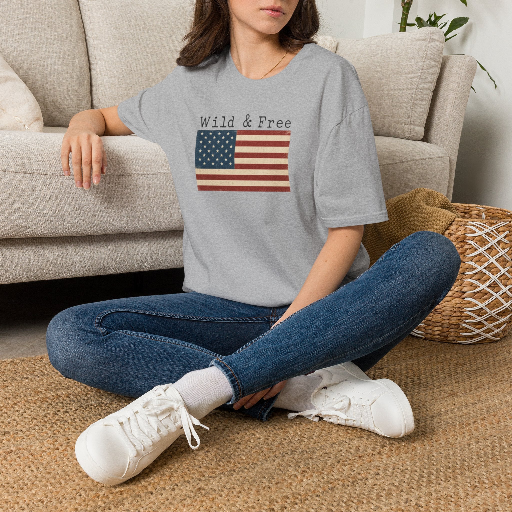 Wild & Free American Flag T-Shirt