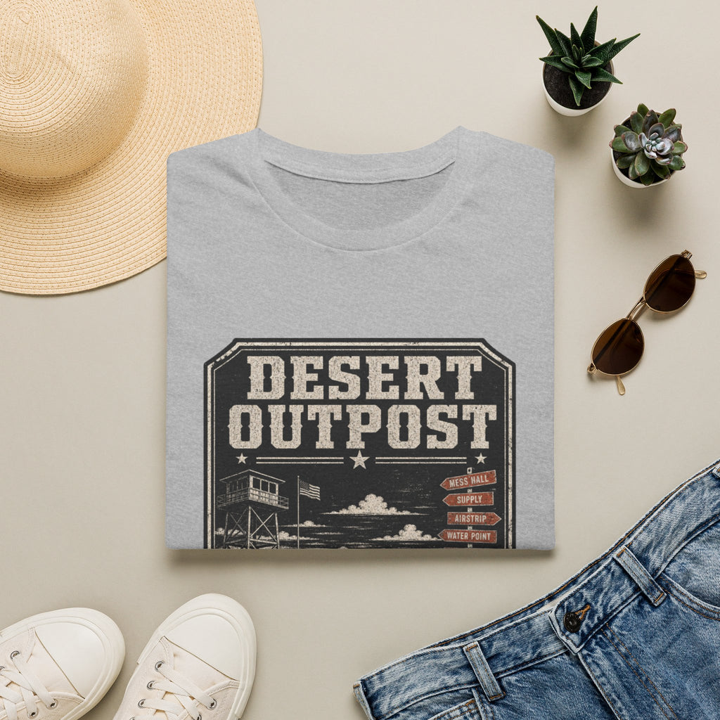 Desert Outpost T-Shirt — Retro Western 'Population: Stubborn' Graphic Tee