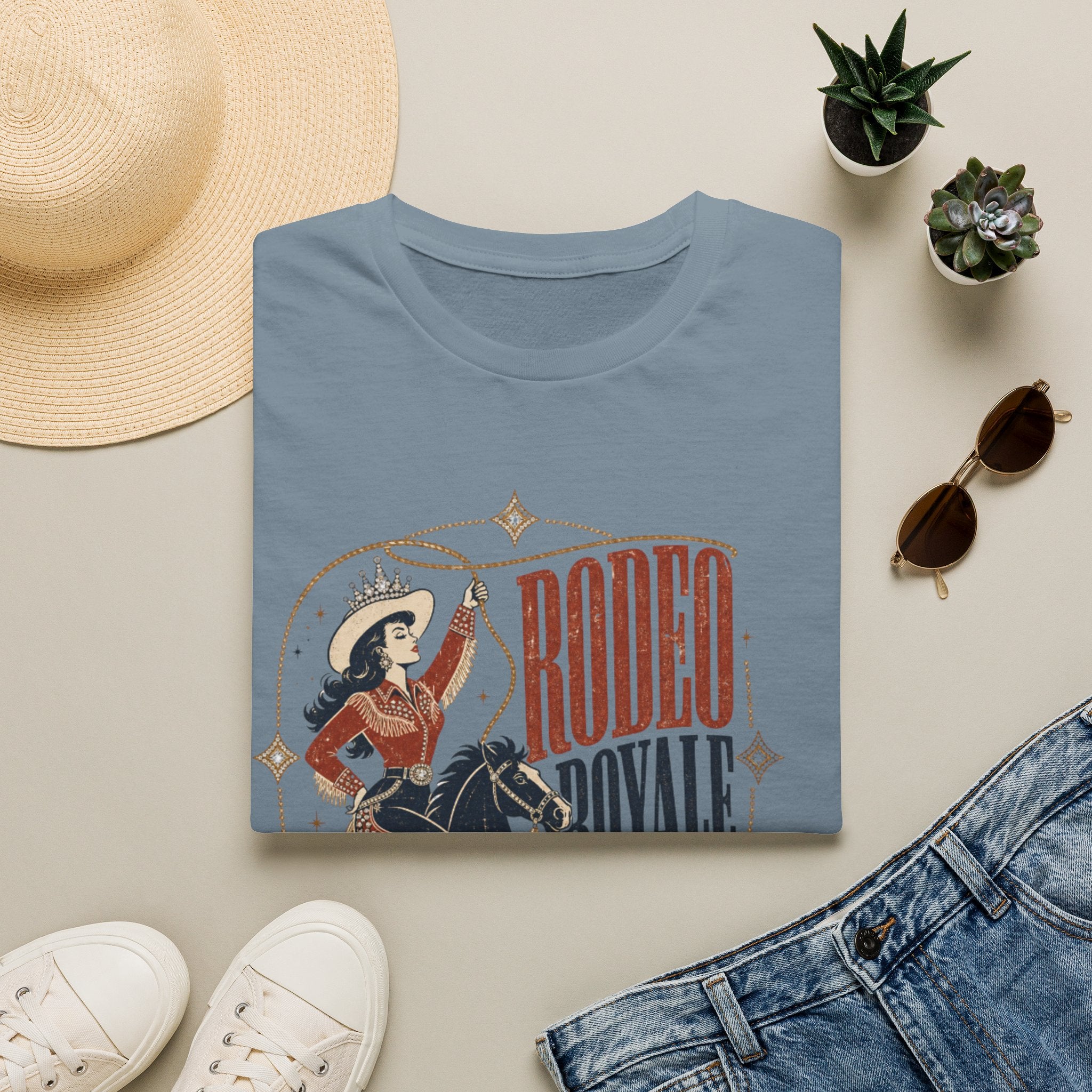 Rodeo Royale Graphic T-Shirt — Western Cowgirl Horse Logo