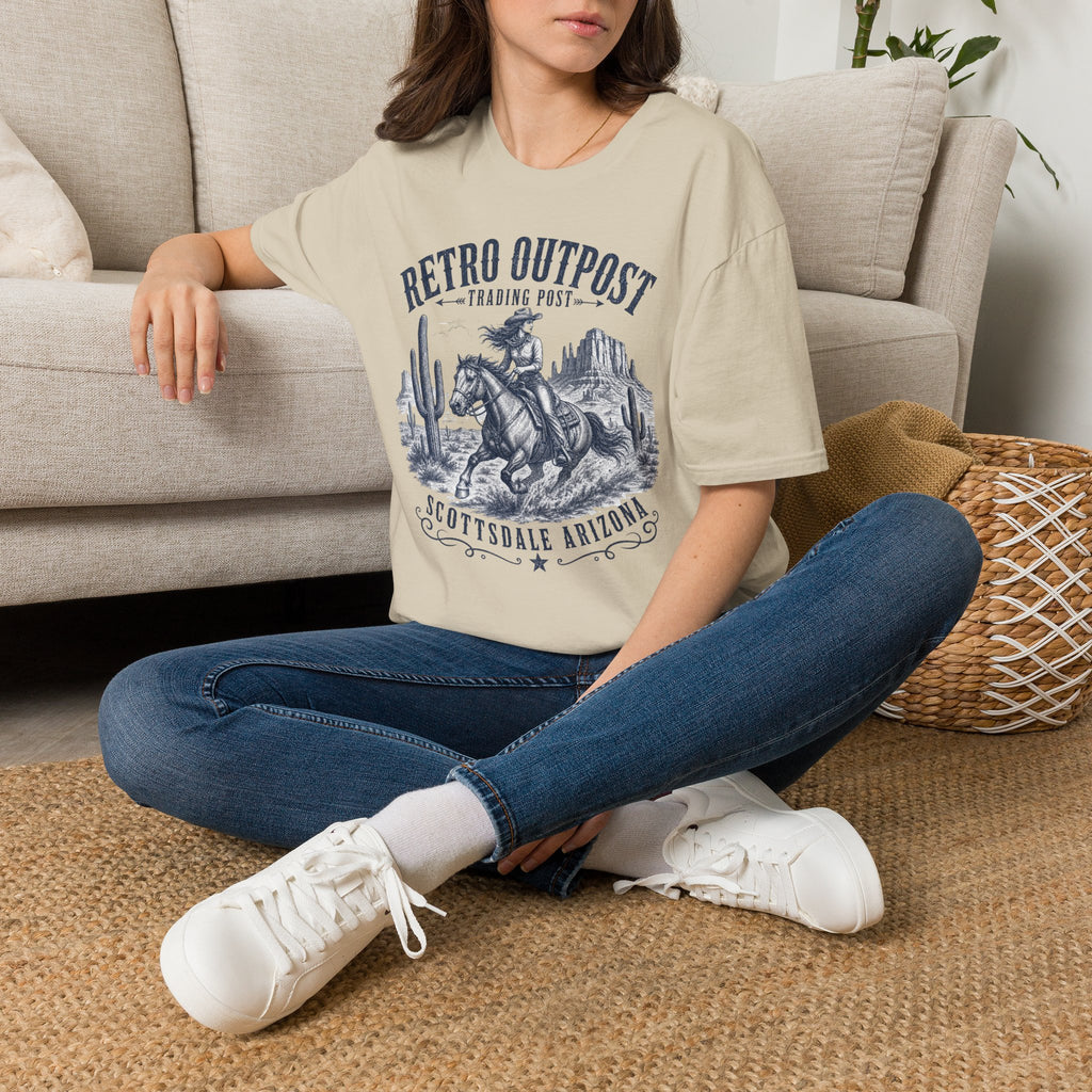 Retro Outpost Cowboy T-Shirt – Scottsdale Arizona Western Graphic Tee