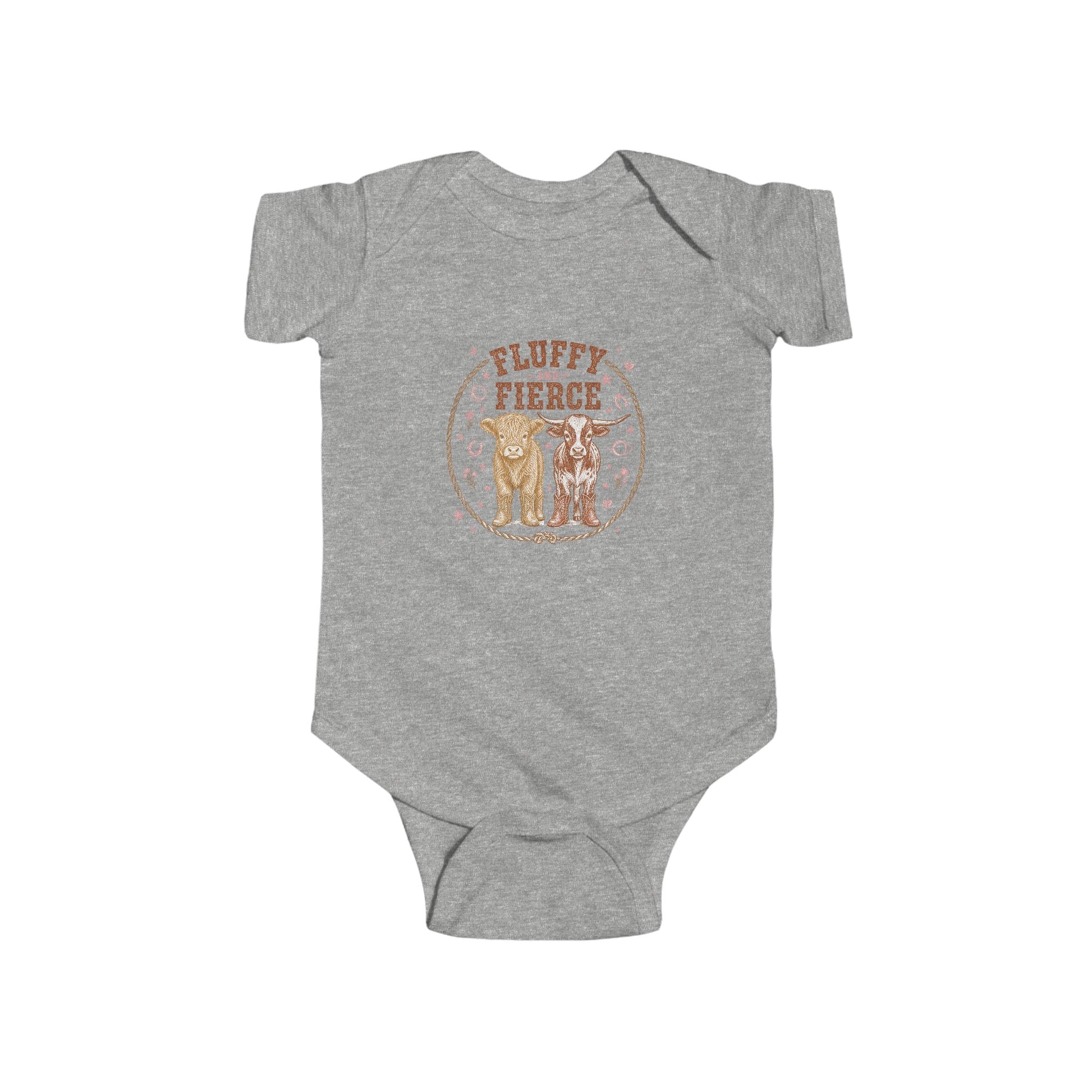 Fluffy & Fierce Baby Bodysuit – Cute Vintage Llama Graphic Infant Onesie
