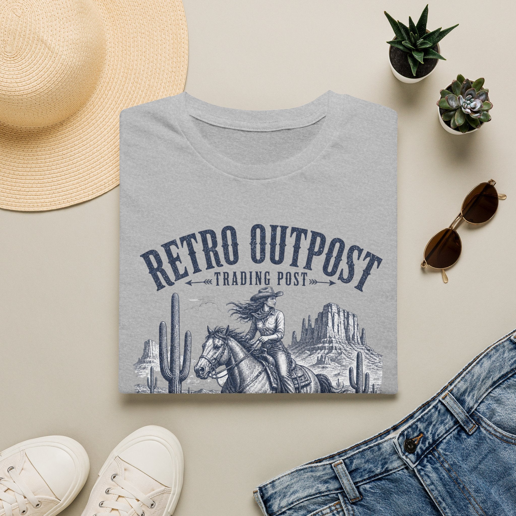 Retro Outpost Cowboy T-Shirt – Scottsdale Arizona Western Graphic Tee
