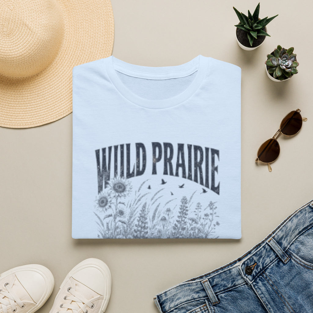 Wild Prairie T-Shirt — Vintage Floral 'Where the Heart Roams Free' Tee