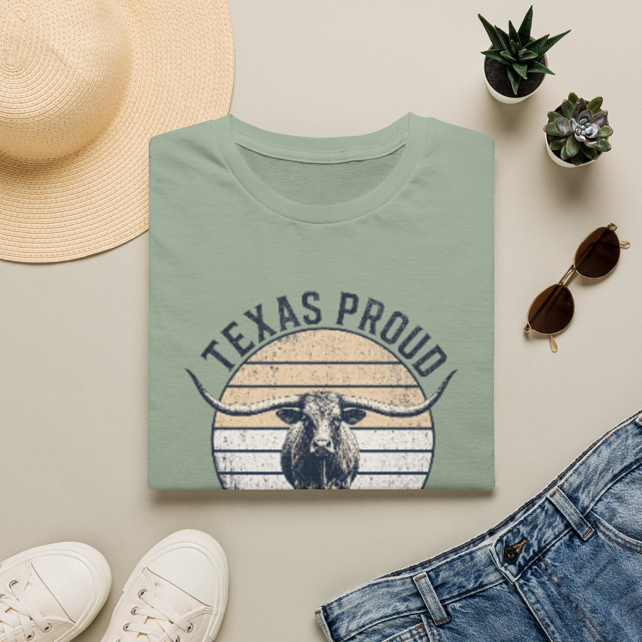 Texas Proud "Born to Roam" T-Shirt — Vintage Longhorn Tee for Texas Lovers