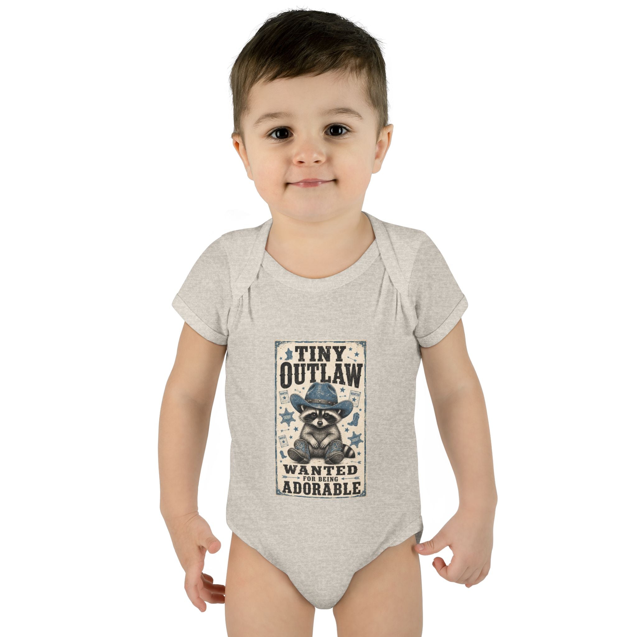 "Little Ranch Hand Born to Work" Western Infant Onesie