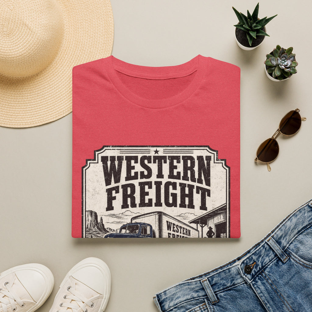 Western Freight Vintage Truck T-Shirt — 'Delivered Rain or Shine' Route 66 Tee