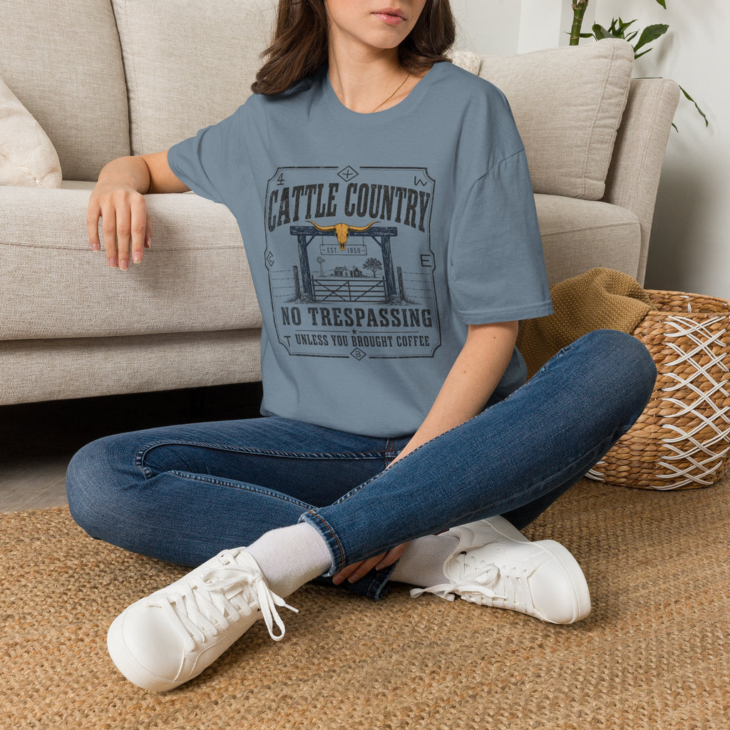 Cattle Country Graphic T-Shirt — 'No Trespassing' Ranch Western Tee