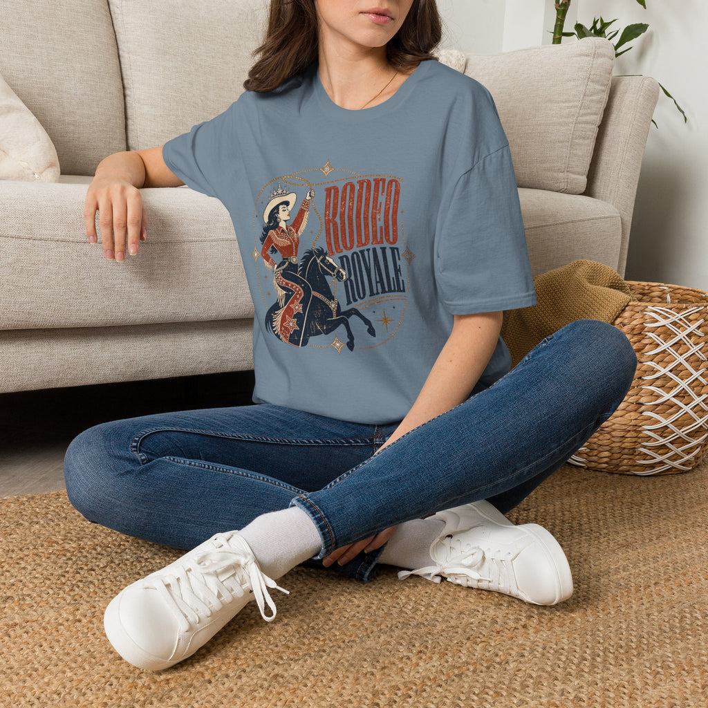 Rodeo Royale Graphic T-Shirt — Western Cowgirl Horse Logo