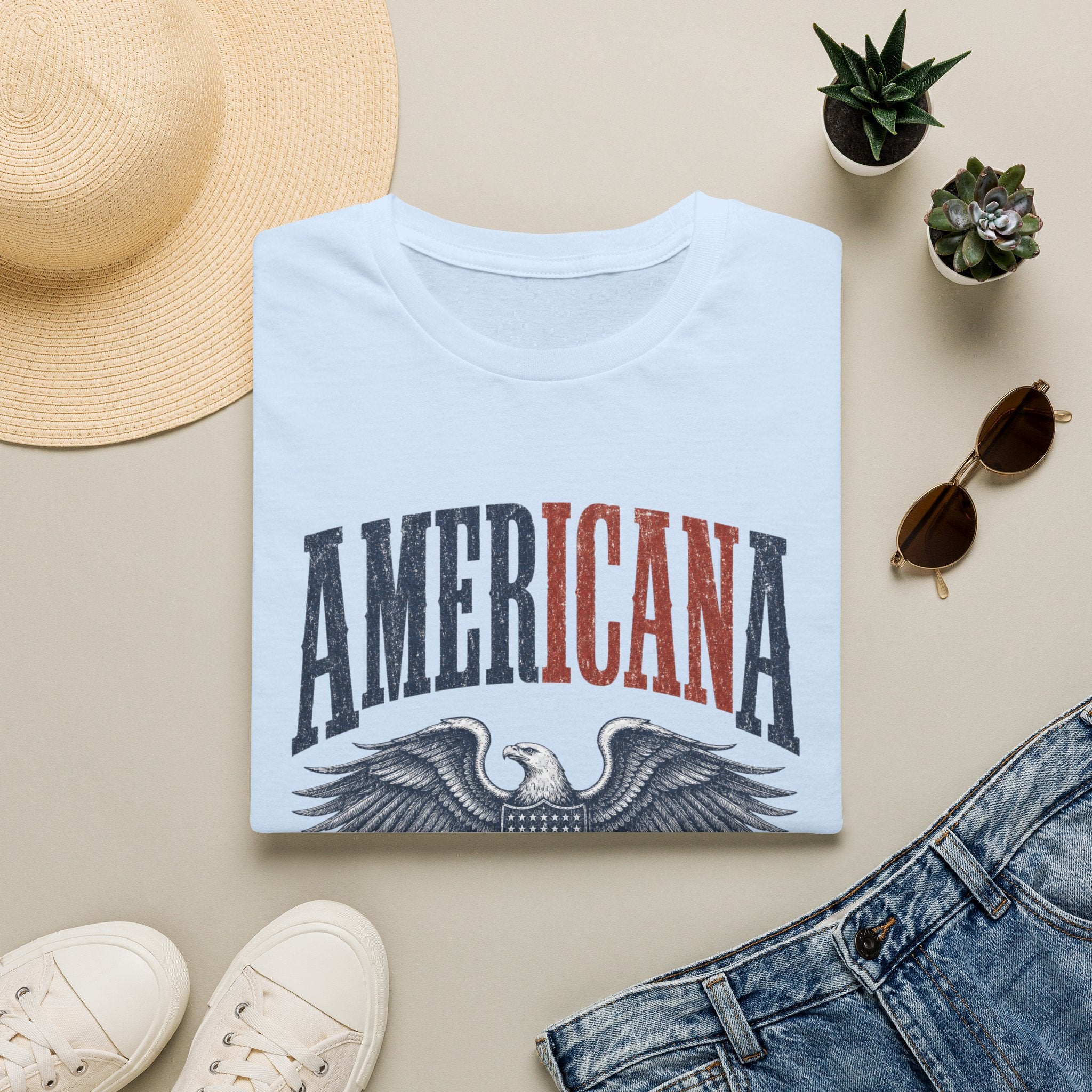 Americana Eagle T-Shirt — Vintage Patriotic Graphic Tee