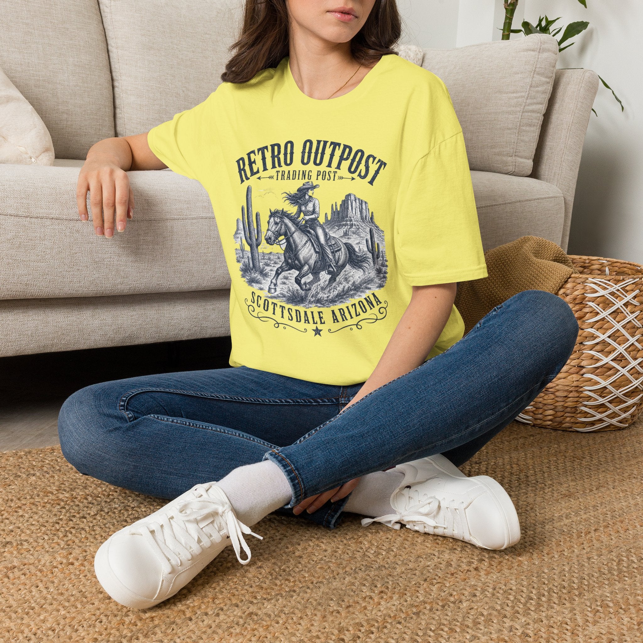 Retro Outpost Cowboy T-Shirt – Scottsdale Arizona Western Graphic Tee