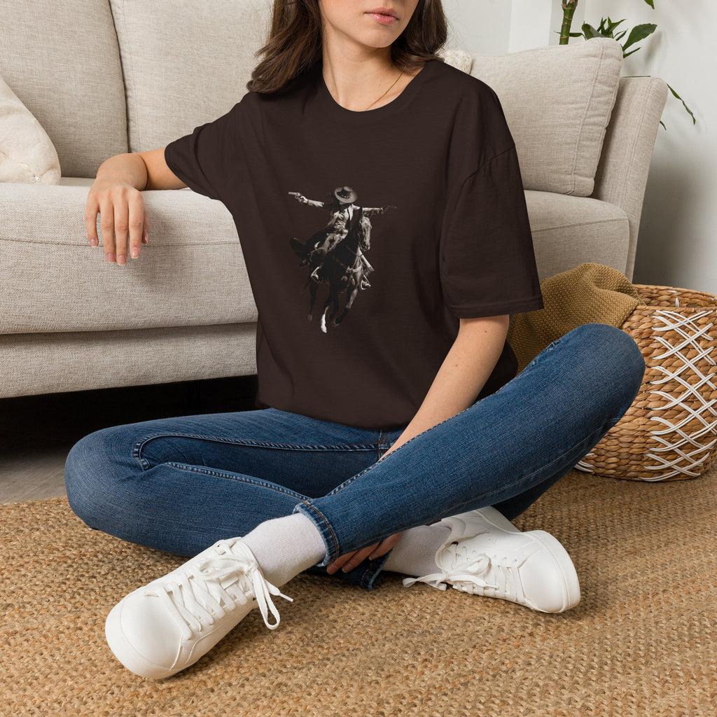 Cowgirl Rider T‑Shirt — Vintage Western Rodeo Print
