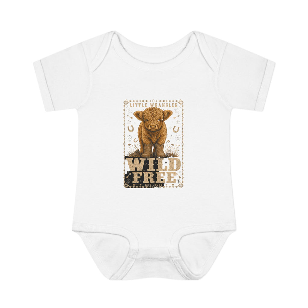 "Wild & Free" Baby Highland Calf Infant Onesie
