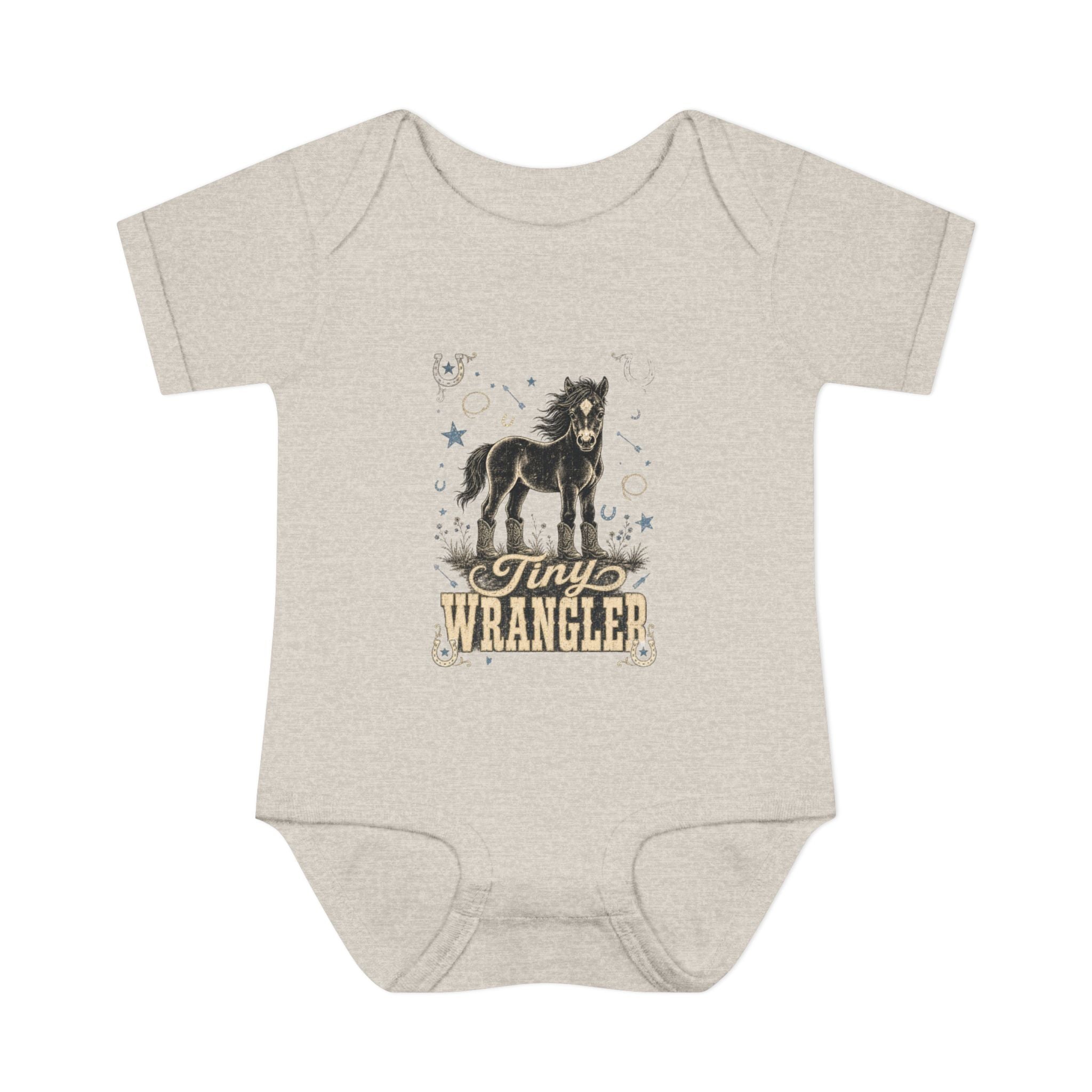 "Tiny Wrangler" Western Baby Onesie