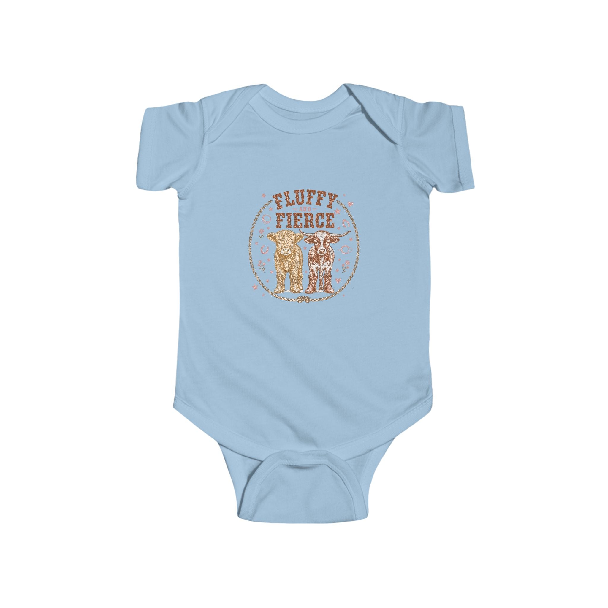 Fluffy & Fierce Baby Bodysuit – Cute Vintage Llama Graphic Infant Onesie
