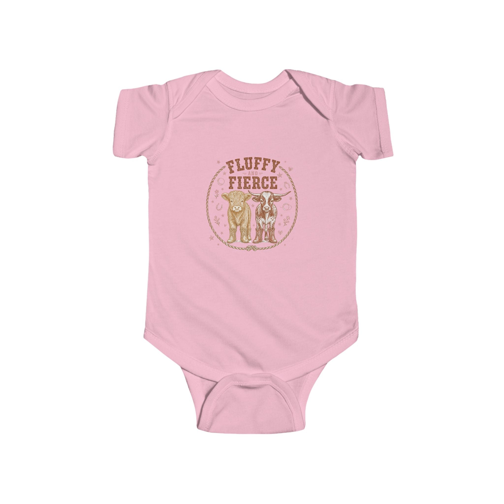 Fluffy & Fierce Baby Bodysuit – Cute Vintage Llama Graphic Infant Onesie