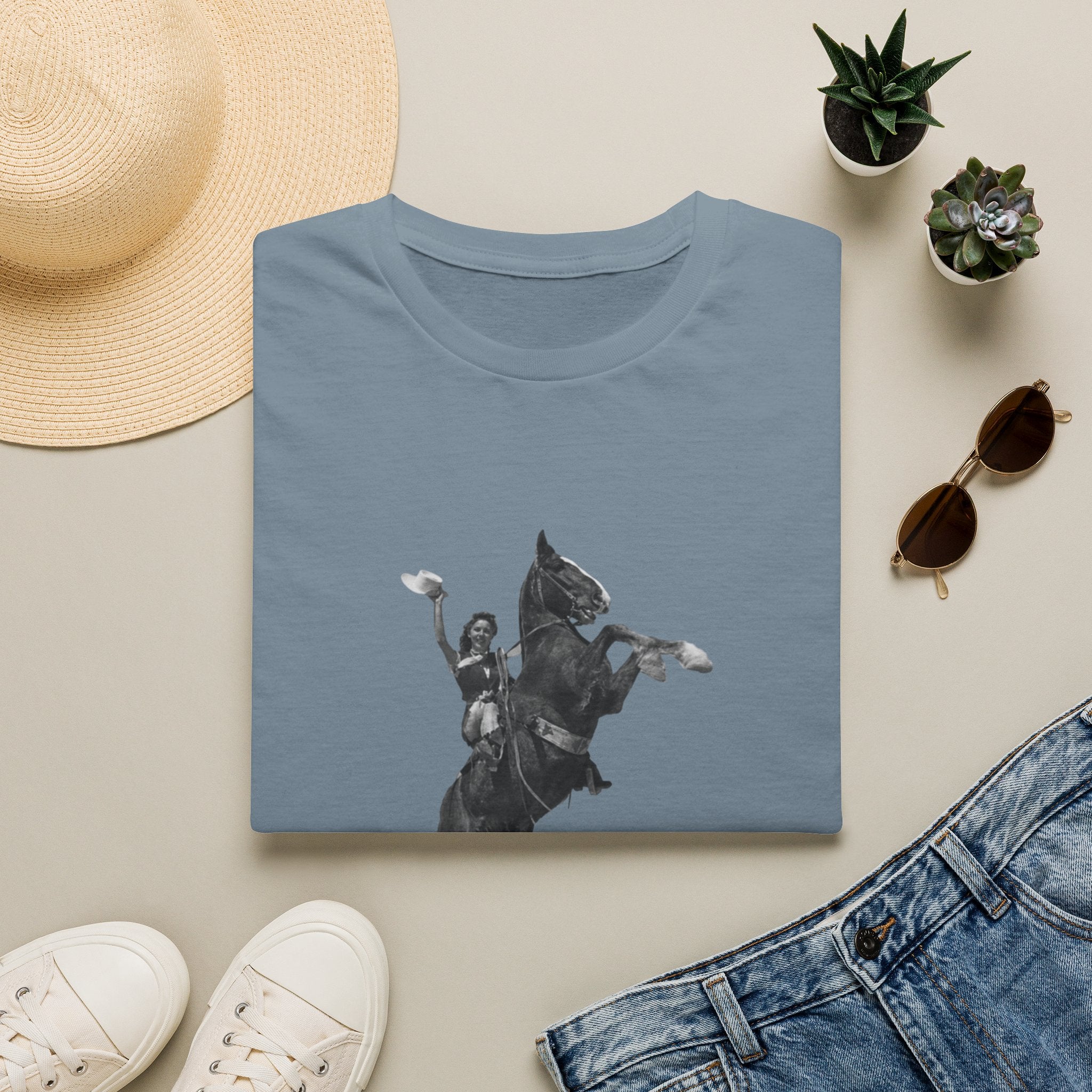 Cowgirl Graphic T‑Shirt — Vintage Horse & Rider Tee