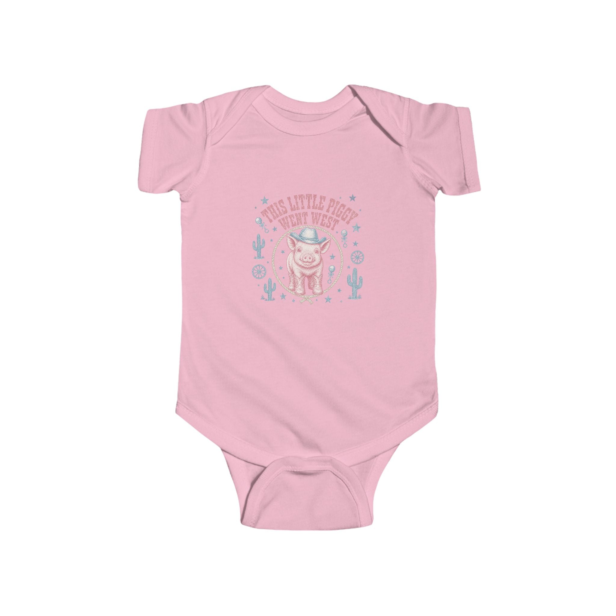 Western Piglet Baby Bodysuit — "This Little Piggy Went West" Infant Onesie