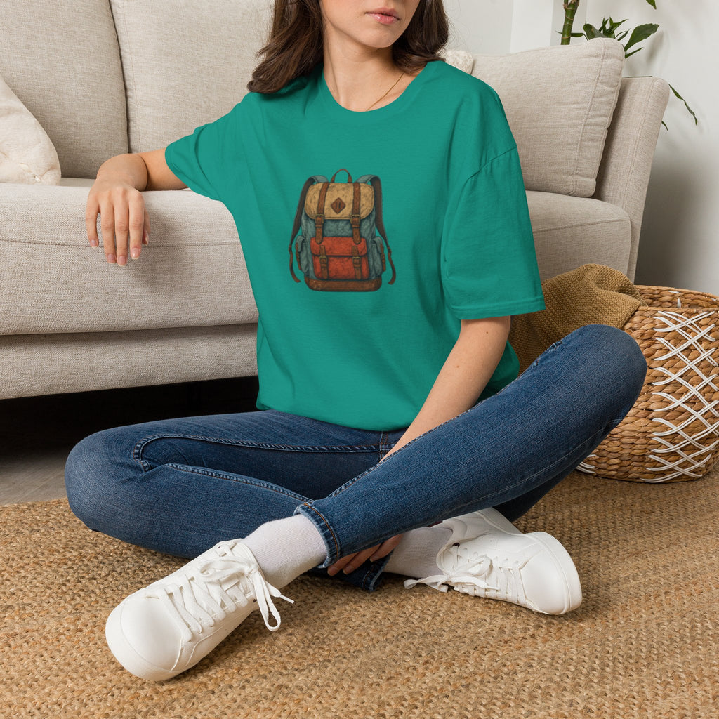 Adventure Backpack T‑Shirt — Vintage Camper Rucksack Graphic Tee